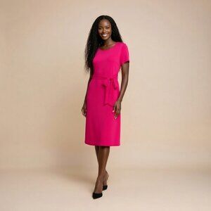 Magenta Tie-waist t-shirt dress - size M